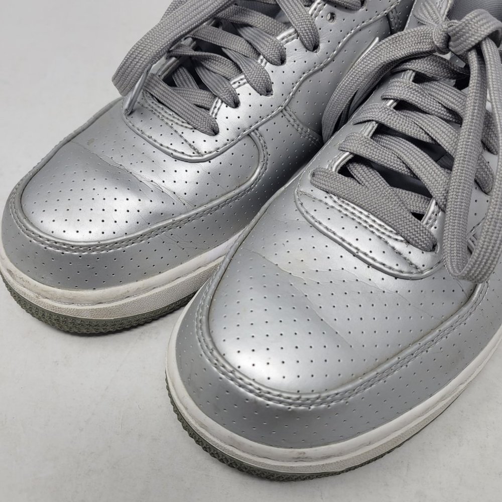 Nike Air Force 1 Low '07 LV8 Metallic Silver Perforated 718152-013 AF1 Olympic - Picture 10 of 11